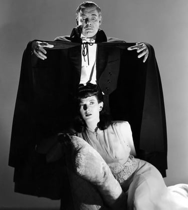 Lon Chaney menaces Louise Allbritton