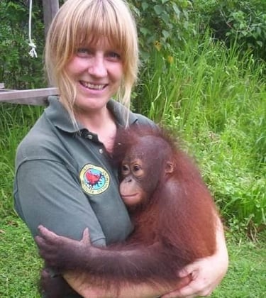 Patsy with Mogli in Sepilok