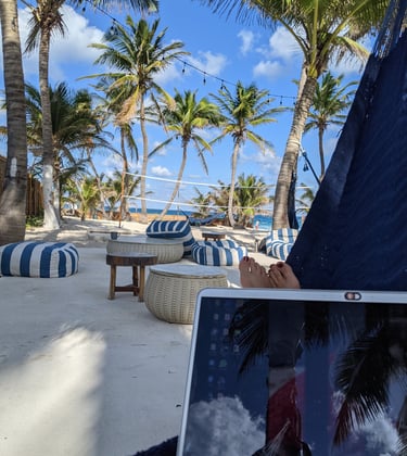office on the beach in Isla Mujeres, Mexico
