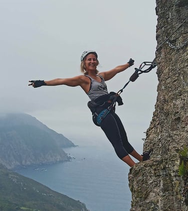 via ferrata senda do santo cedeira, galicia
