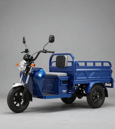 Heavy-Duty Electric Cargo Tricycle with High-Torque Motor and Reinforced Carriage