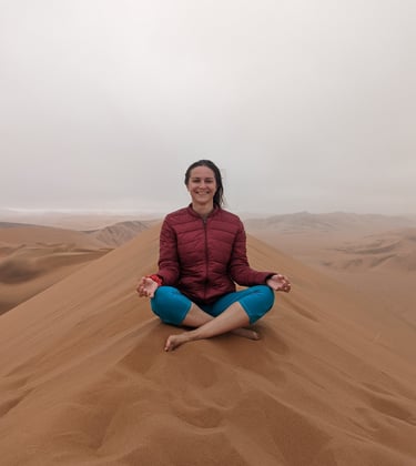 meditating in the Namib desert