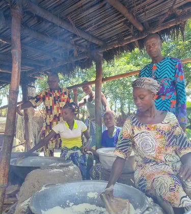 Groupement de femmes aidé par Emmaüs Pahou
