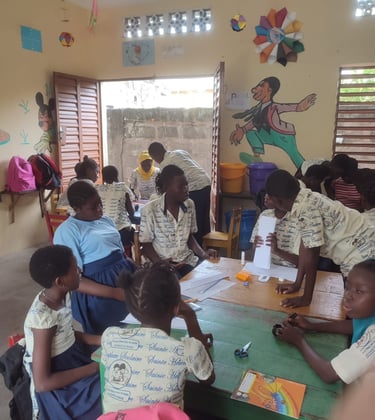 Une classe d'élève de l'école Sainte-Hélène
