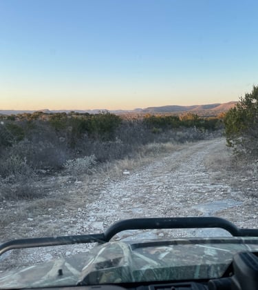 Off-road trail riding in the mountains and hill country.