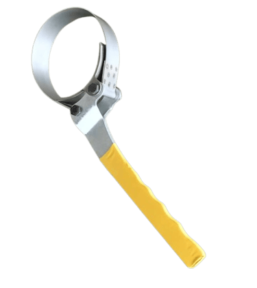 Dariush Tools Model D120 fits 115–125 mm oil filters, with a 40 mm strap, 1/2" drive, and fixed hand