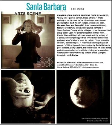 Article in Santa Barbara magazine with artist Tal Avitzur.