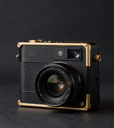 High-end photography of a minimalist South American professional environment. Elegant dark textures and gold accents. Introspective atmosphere, soft lighting, sharp focus on luxury details.