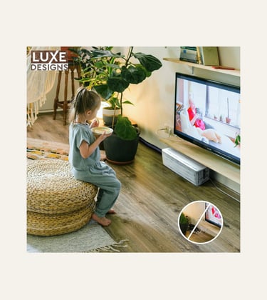 Luxe Design Rustic Cable Management Box & Cord Organizer - White