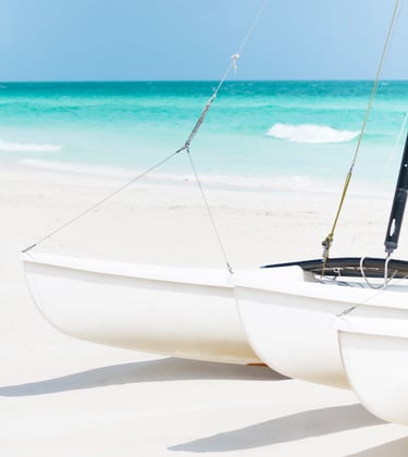 bateau sur une plage de l'île Maurice 