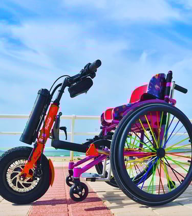a wheelchair with electric mobility system