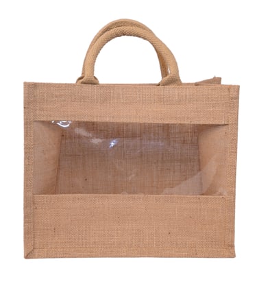 Eco-friendly jute window bag ideal for brand promotion and corporate gifting