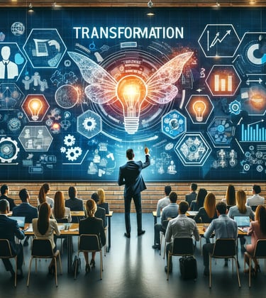 Business success education in a classroom