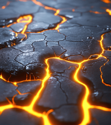 Flowing lava representing the Obsidian series and raw, transformative storytelling