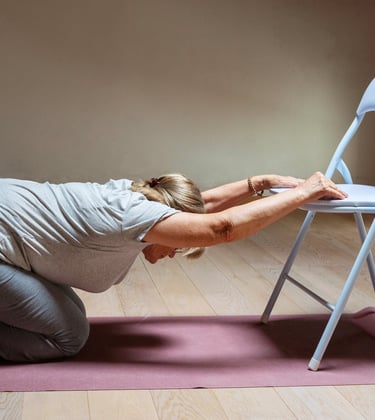 yoga avec chaise yogathérapie