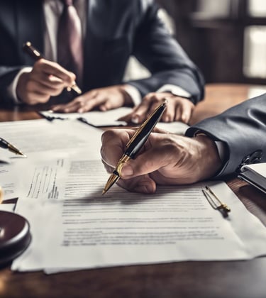 people sitting on chair in front of table while holding pens during daytime