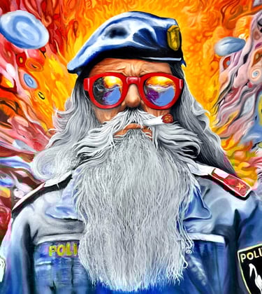 Original Polizist Pop Art Stil