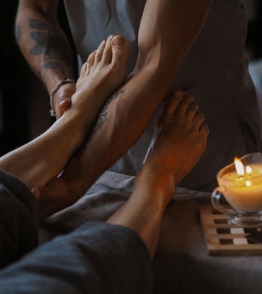 Massagem com velas quentes