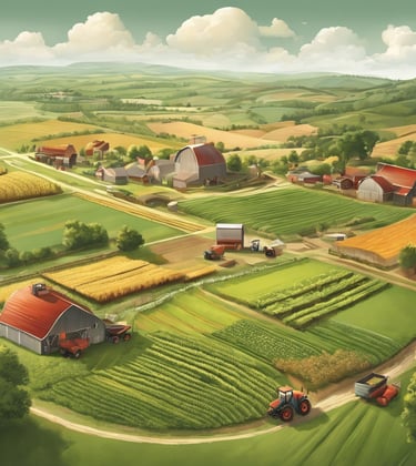 Ilustrasi Pertanian Modern Terpadu