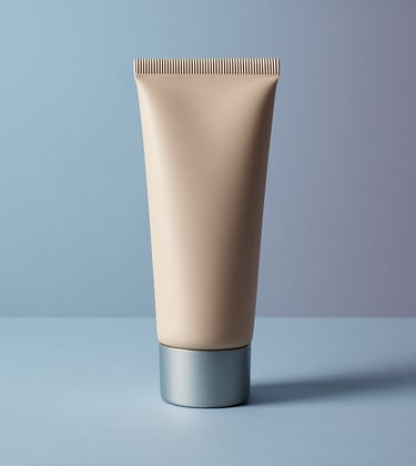 A high-end commercial product shot on a minimalist background. The lighting is crisp and professional, using light blue and muted purple accents to create a sophisticated, modern aesthetic suitable for a creative agency.