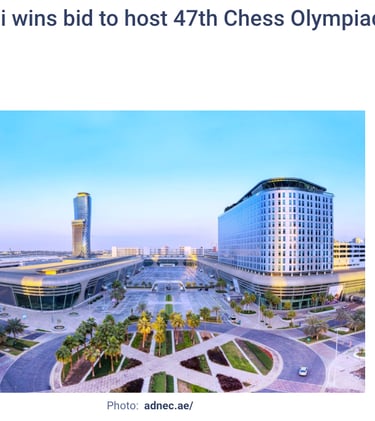 Abu Dhabi wins bid to host 47th Chess Olympiad in 2028