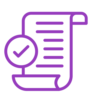 une note avec un symbole de validation