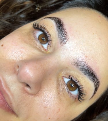 Client with Lash Lift and Brow Lamination | Mar Brows & Lashes