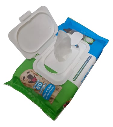 Toalha Lenço Umedecido Para Cães E Gatos Pets 1 Pacote C/ 50