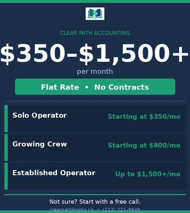 Clear Path Accounting Prices