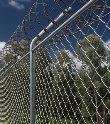 Cerramiento de malla eslabonada 