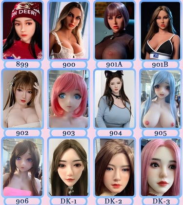visages poupée sexdoll silicone DDF