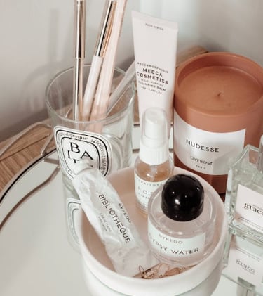 spa tray set with creams