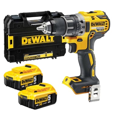 a drillet with two batteries and a cordless drillet