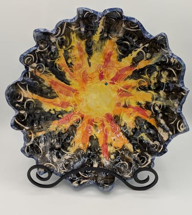 ceramic bowls, the sun and earth, solar system, James Webb space telescope