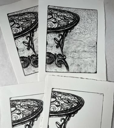 Bistro table prints