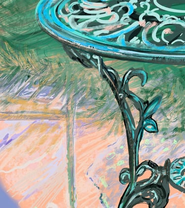Patio table - digital drawing