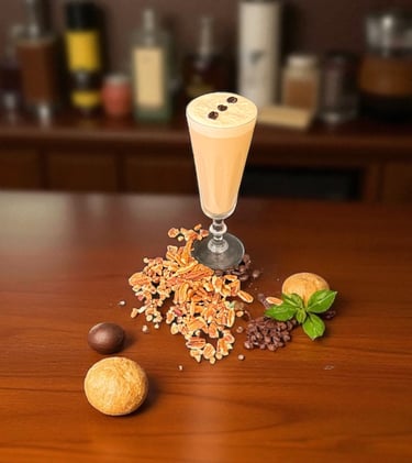 Pralines N Cream, bourbon espresso cocktail by Bender Mixology