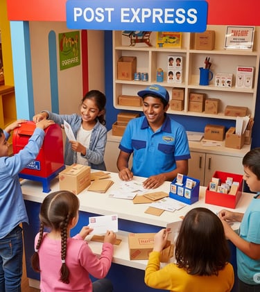 little post office, kids post office