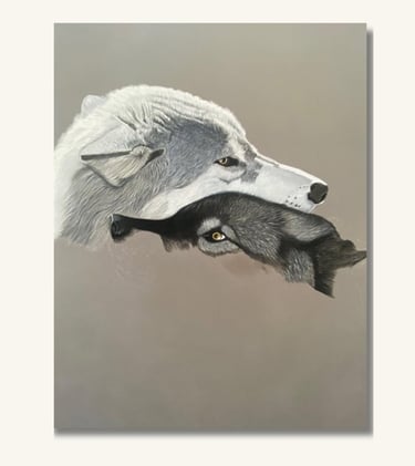Early stage of a wildlife portrait showing the first layers of detail in a hand-drawn pastel artwork