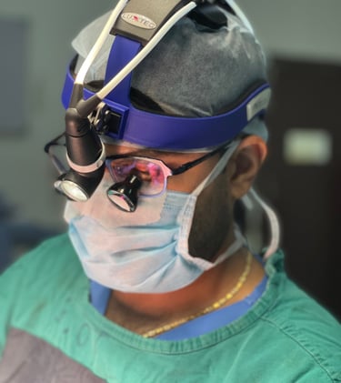 "Dr Bharat Agarwal, best plastic surgeon in Udaipur, performing advanced microsurgery and nerve repair surgery"