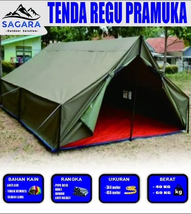 jual tenda regu pramuka ukuran 3x4 dan 4x6meter 