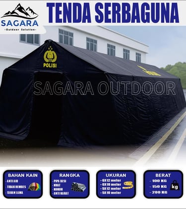tenda serbaguna ukuran 6x12meter untuk intansi polisi 