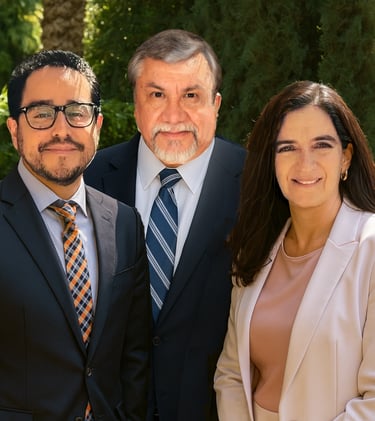 Alejandra Seluja, Luis Caballero, and Larry Garcia, the three founding partners of CDCG
