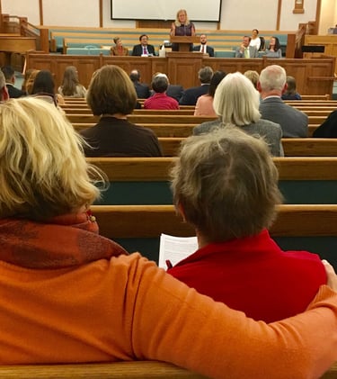 Attendees at a WEMM Thanksgiving Service