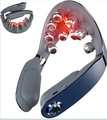 portable neck massage device for home relaxation and muscle tension relief.