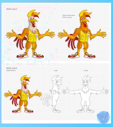 mascote 3D e personagem 3D