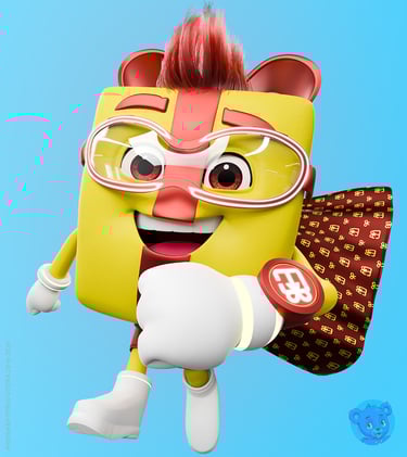 mascote 3D personagem 3D