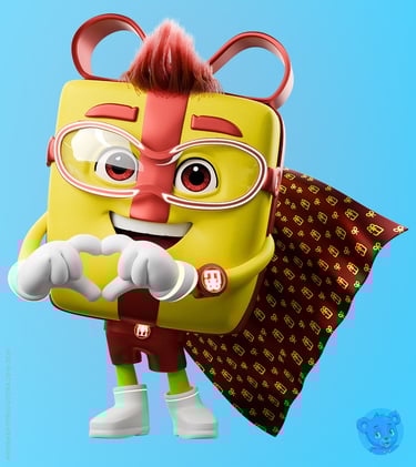 mascote 3D personagem 3D