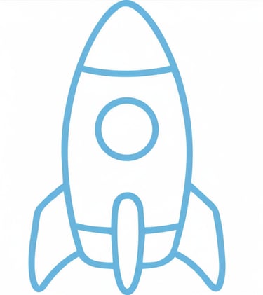 Ikona rakiety oznaczająca brak sufitu finansowego i rozwój w strukturach sprzedażowych B2B