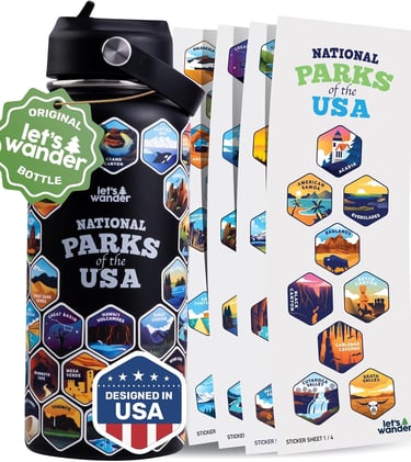 Let's Wander water bottle